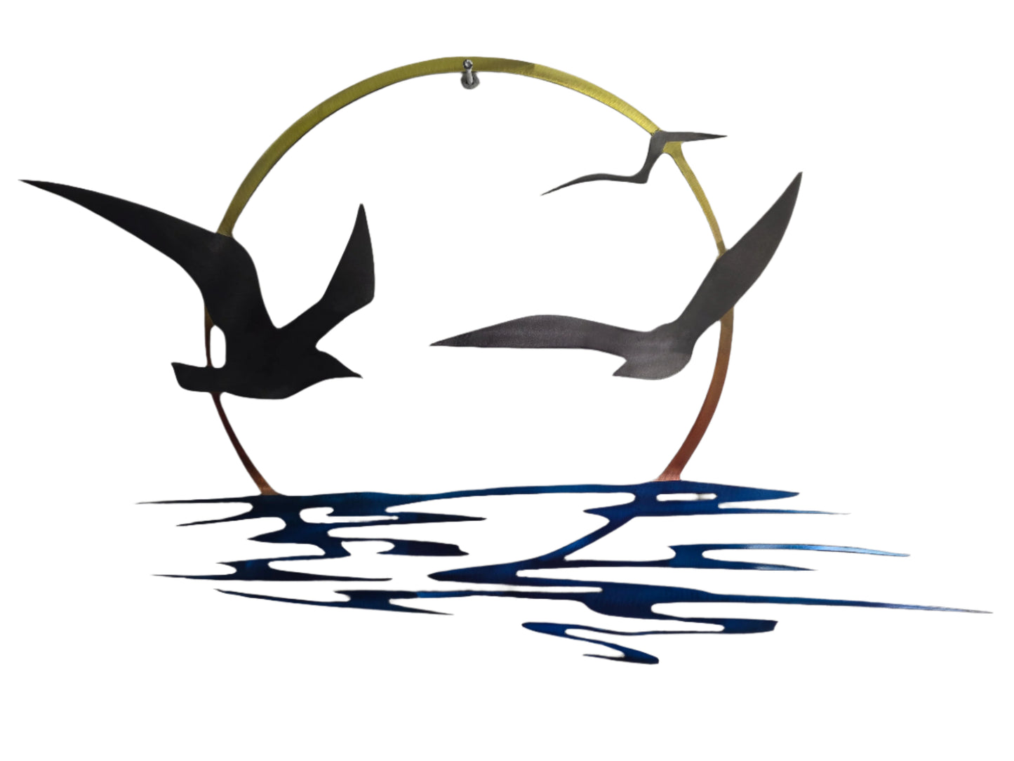 Birds over the water