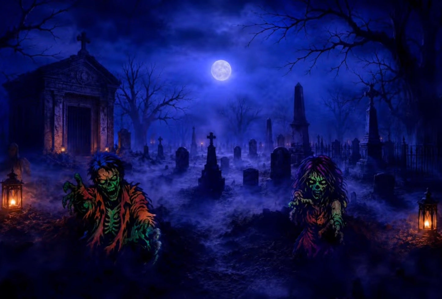 Black Light Betty & Barry Zombie