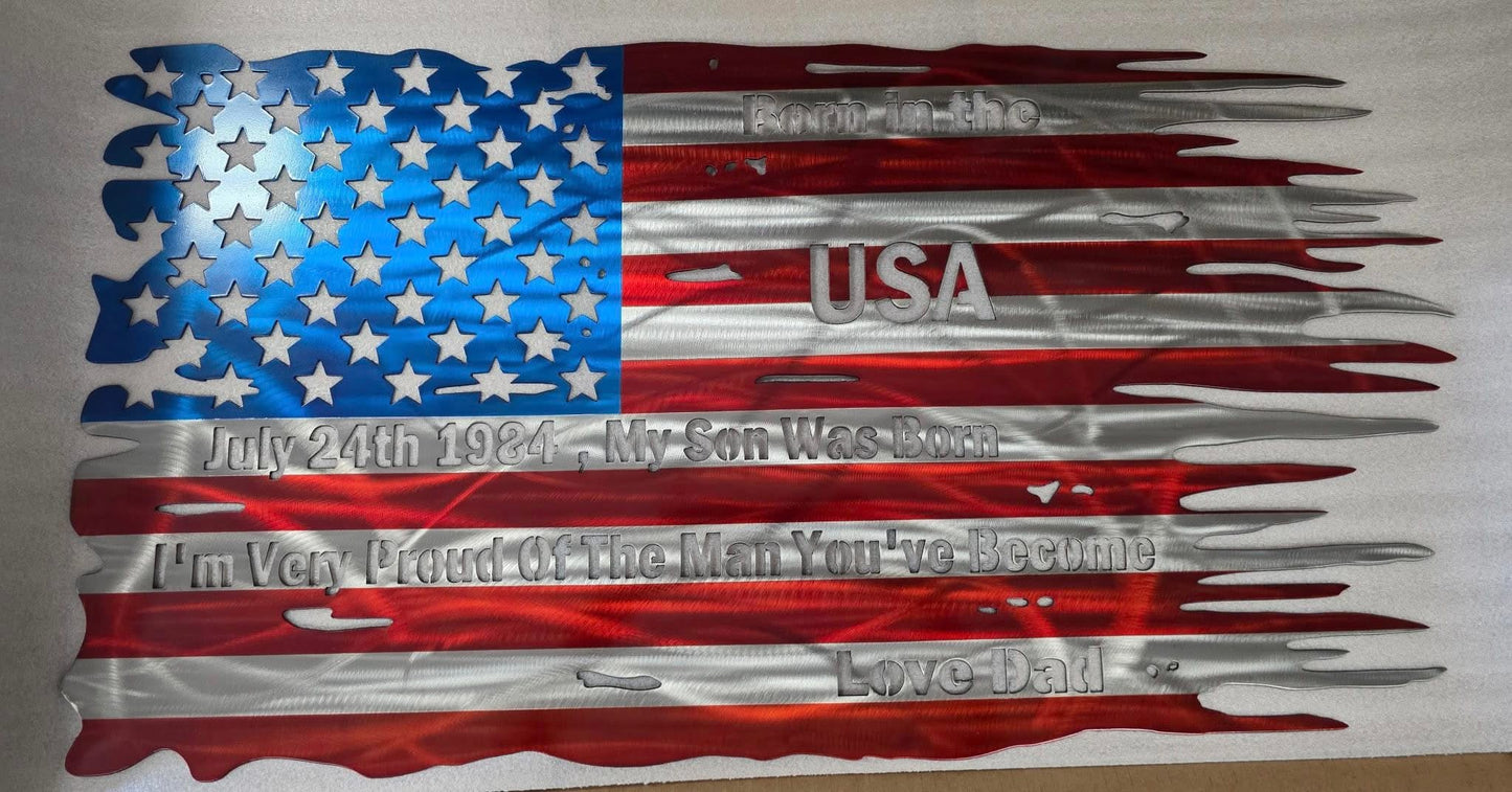 Custom- Born in USA Flag
