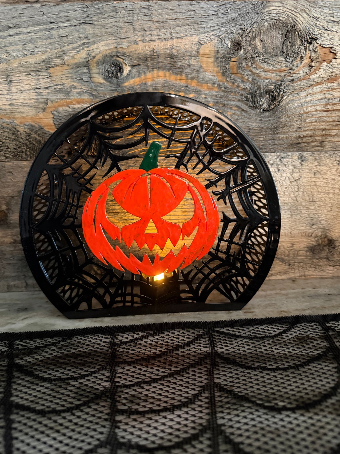 Pumpkin candle holder