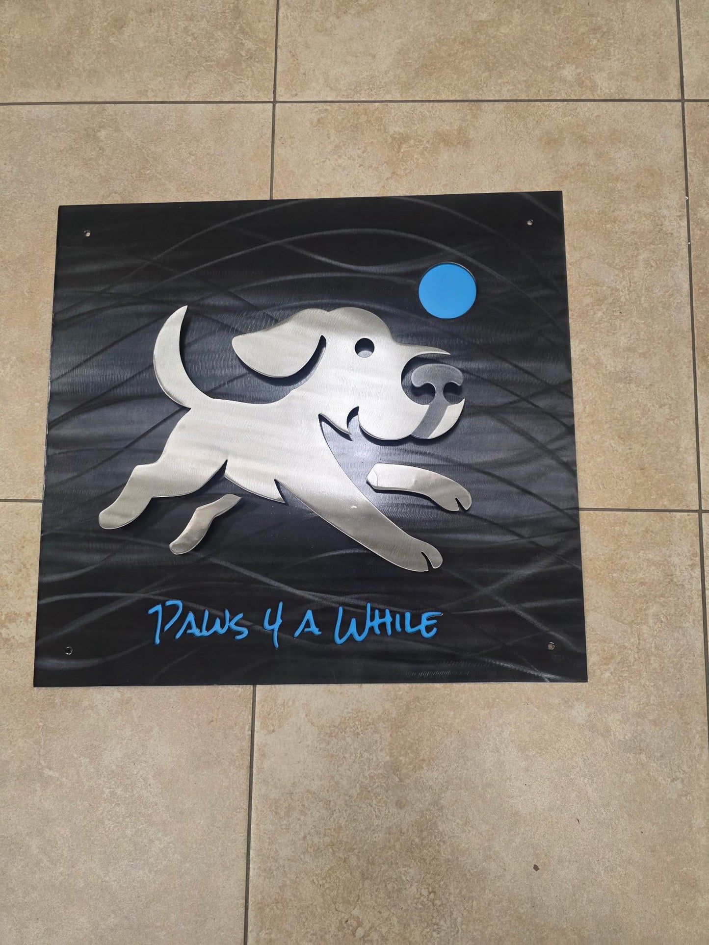 Custom- Paws 4 A While logo