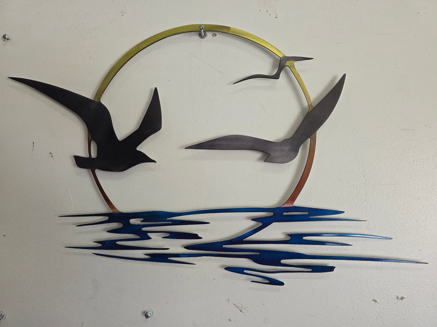 Birds over the water
