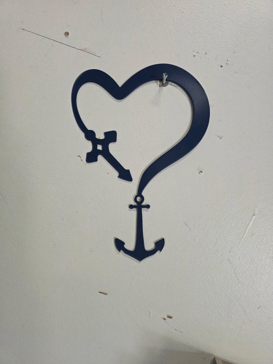 Custom- heart & anchor