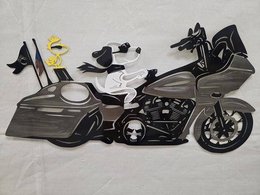 Custom- snoopy on motorcycle
