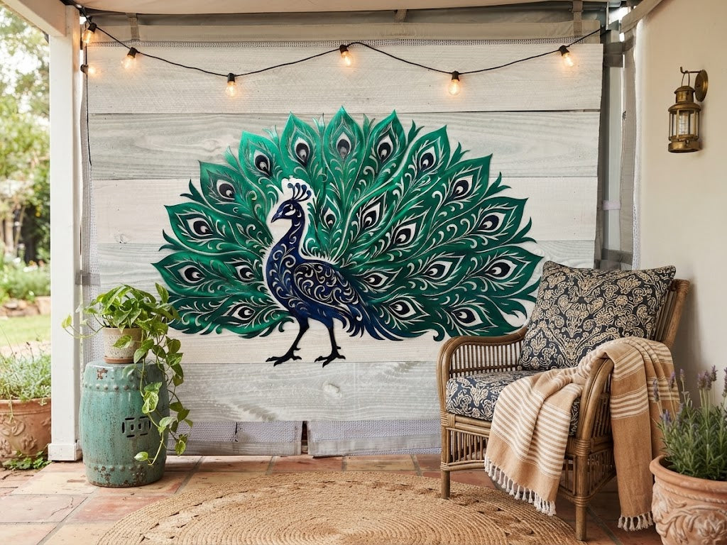 Peacock w/ background