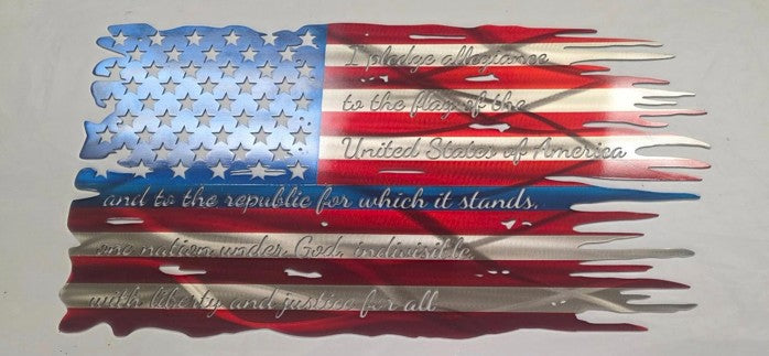 Pledge Flag with blue strip