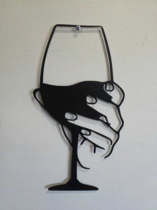 Wine Glass with Hand